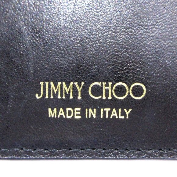 JIMMY CHOO MEERA - Black Leather Bifold Wallet 214-080725 - Picture 11 of 12